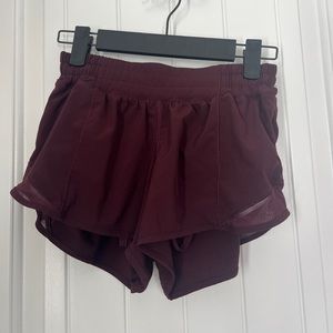 Maroon Lululemon shorts